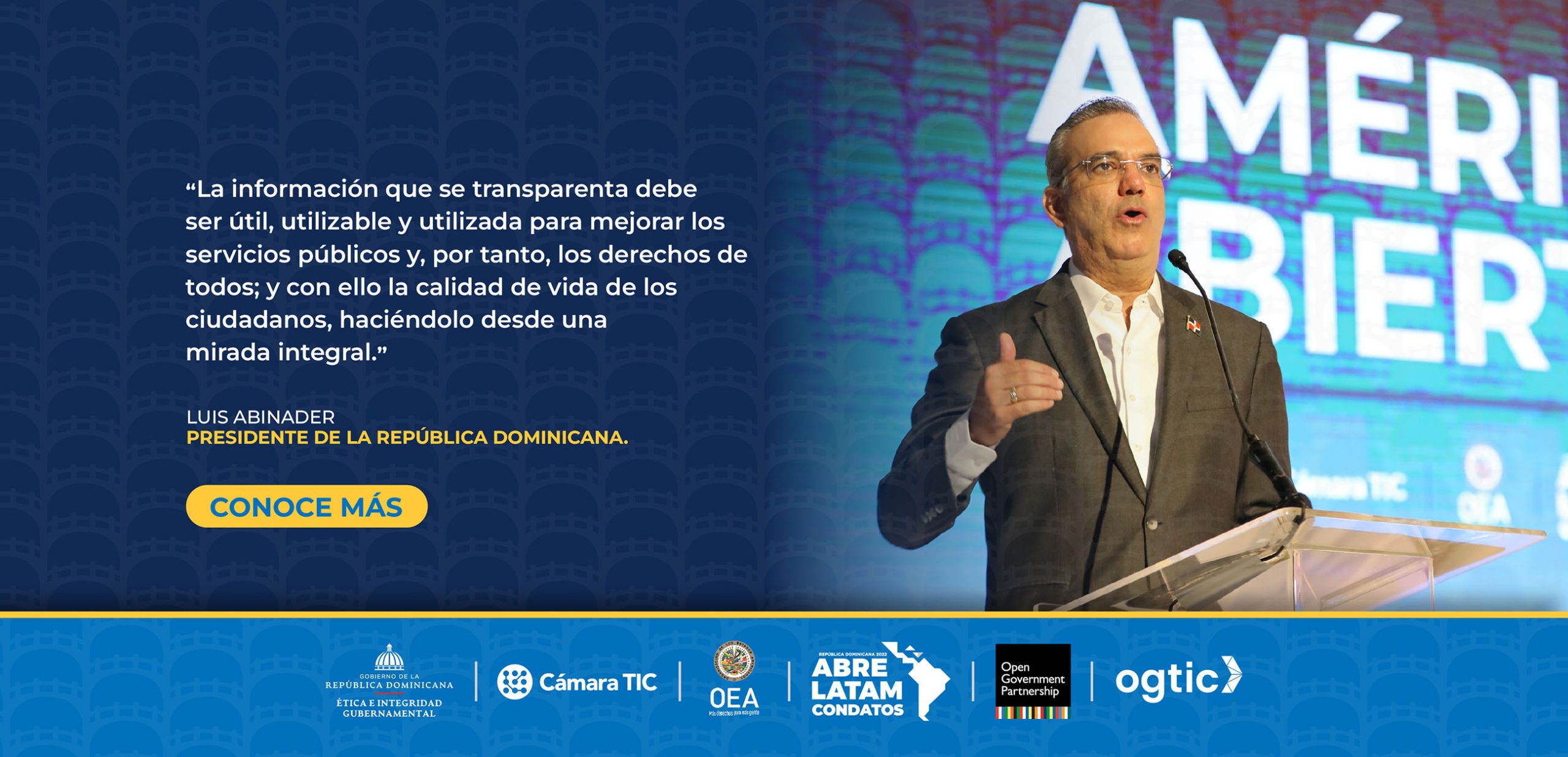 Presidente Luis Abinader de la República Dominicana